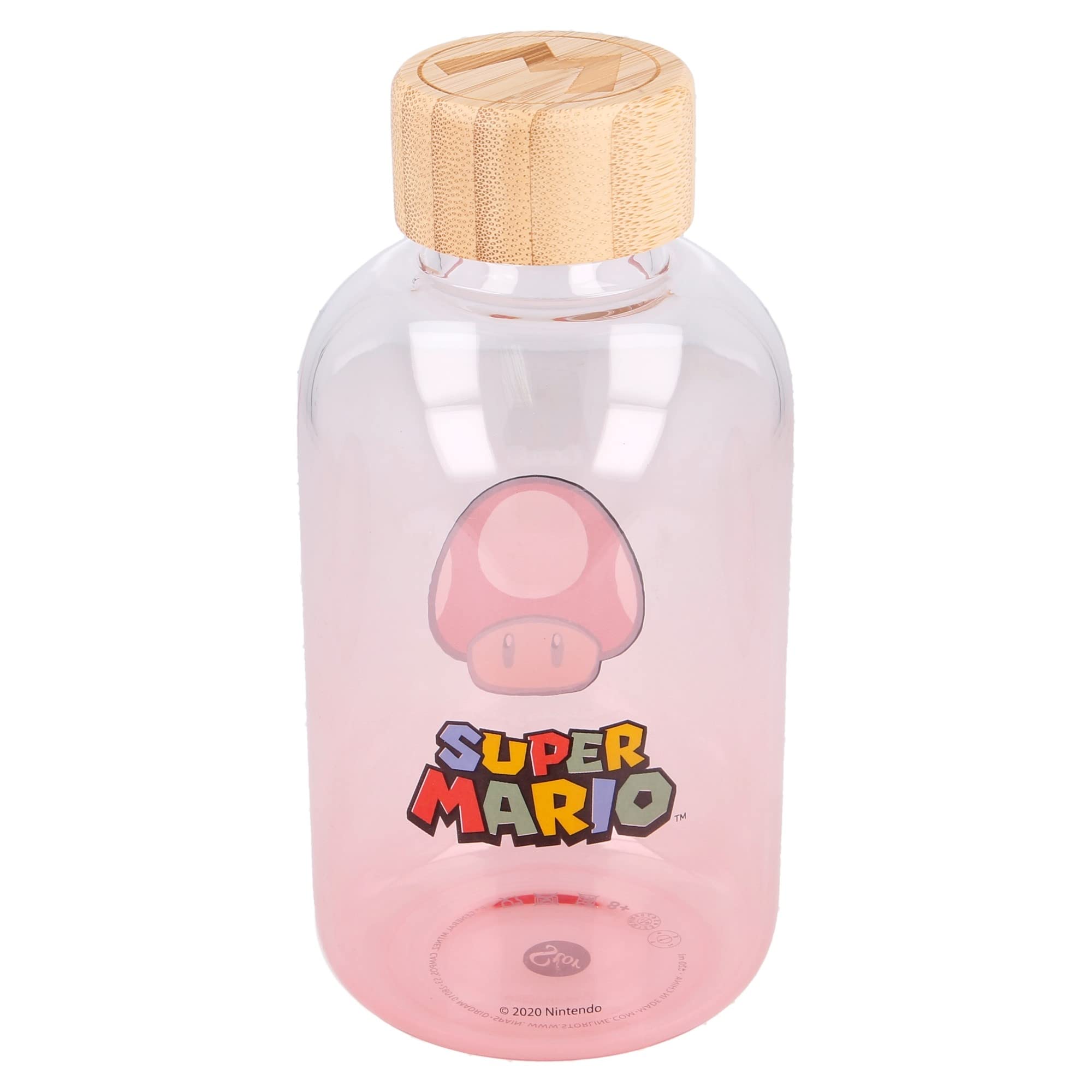 Stor8412497003846vidrio Botella, 620 Ml Capacidad, Super Mario Stor8412497003846vidrio Botella, 620 Ml Capacidad, Super Mario